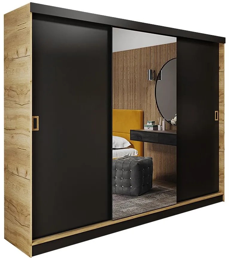 Skriňa Retro 200 1L craft/ Dvierka čierna