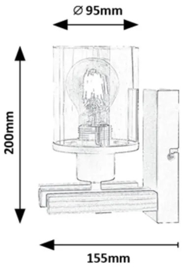 Rabalux 71080 - Nástenné svietidlo NIYLAH 1xE27/25W/230V