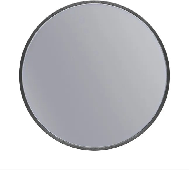 Erga Round, okrúhle zrkadlo 40cm, čierny rám, ERG-V01-ROUND-4040-BK