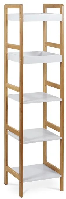 BONTEC Regál, masív, biela, DR-013-5 Farba: Biela