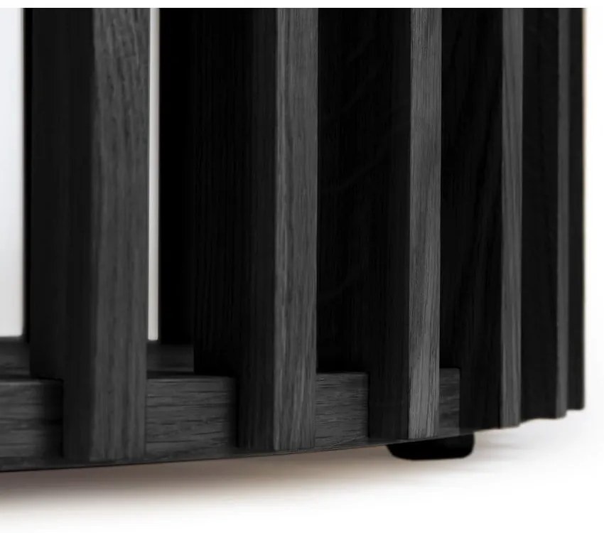 Čierny konferenčný stolík z dubového dreva Woodman Drum, ø 83 cm