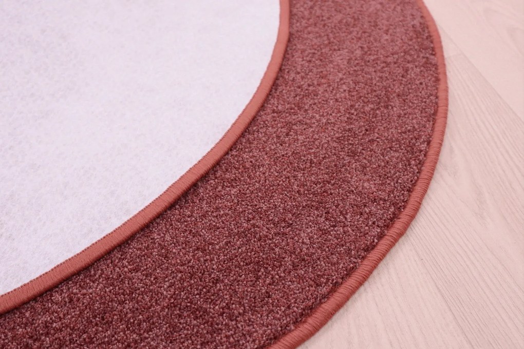 Vopi, Kusový koberec Capri terra kruh, 100x100 (priemer) kruh, oranžová, chodba / predsieň