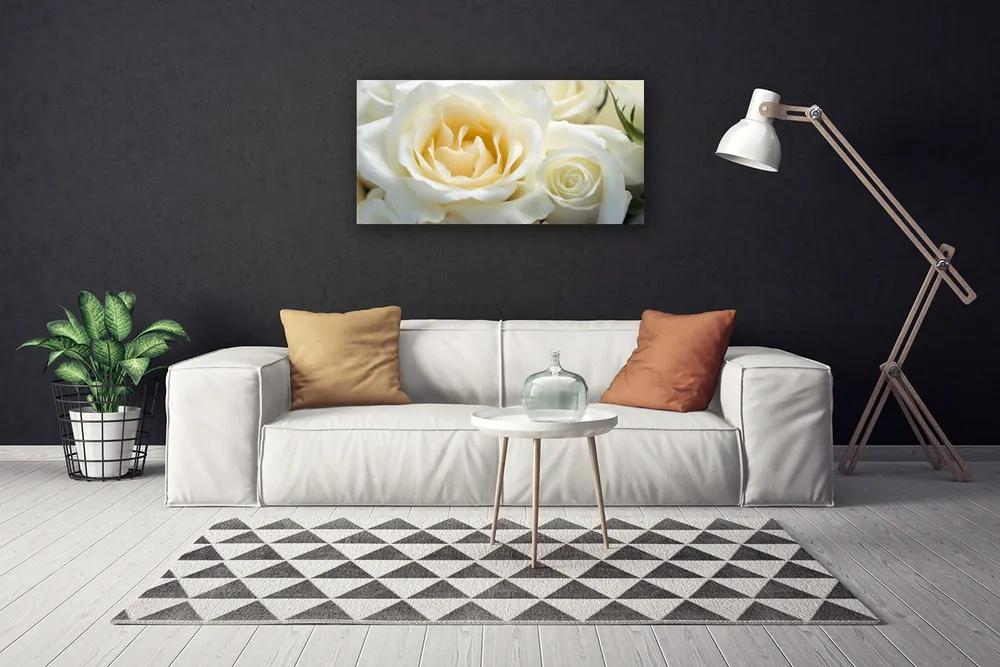 Obraz na plátne Ruže kvety 125x50 cm
