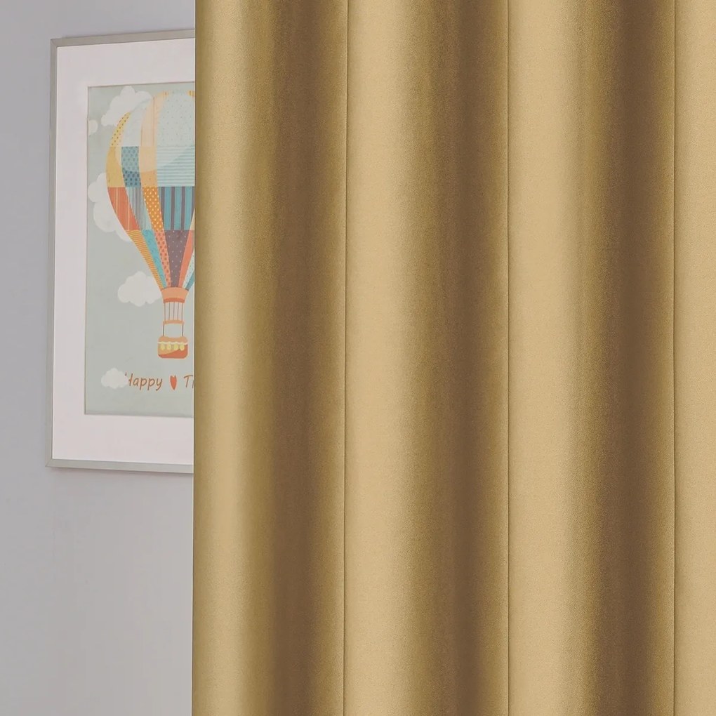 4Home Výhodná sada Zatemňovací záves Cairo zlatá, 150 x 250 cm, 2 ks