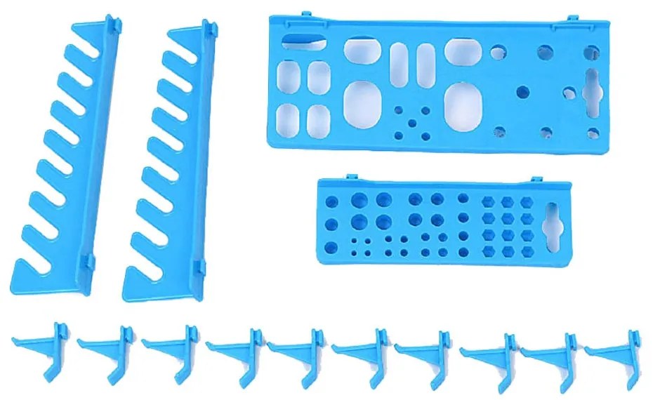 Nástenný organizér na náradie a skrutky- 2 typy-43 kusový