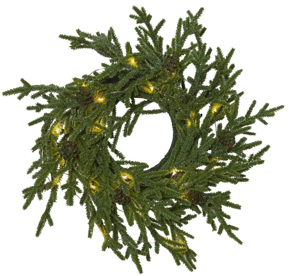 Vianočný veniec s LED osvetlením Star Trading Lummer, ø 38 cm