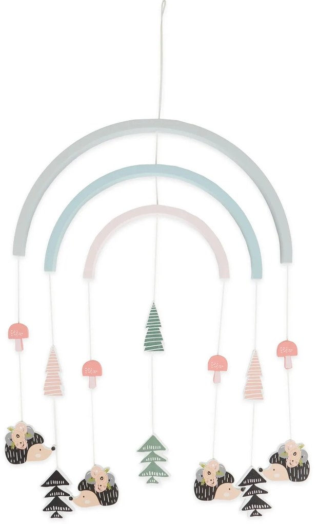 Bieco - Drevený závesný kolotoč - ježko