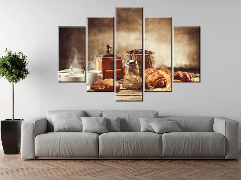 Gario Obraz na plátne Chutné raňajky - 5 dielny Rozmery: 100 x 63 cm