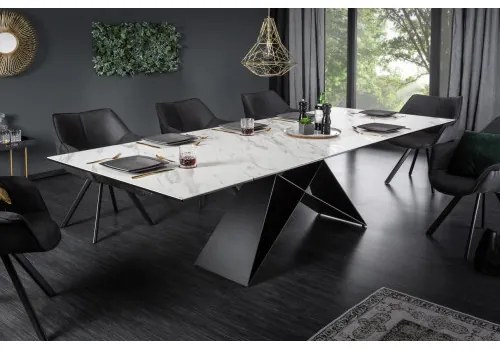 Rozkladací jedálenský stôl 39562 180/260 x 90cm White Look Ceramik  - Komfort-nábytok