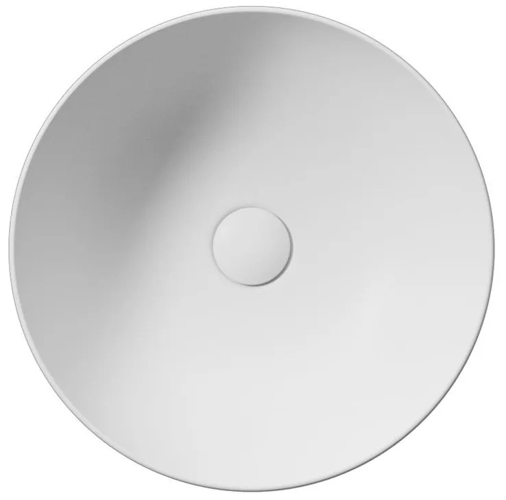 GSI, PURA keramické umývadlo na dosku, priemer 42 cm, biela matná, 885109