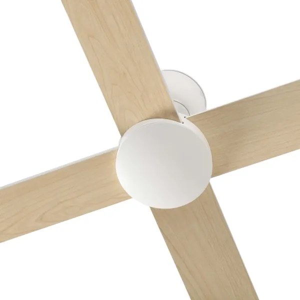 FARO 34355WT - Stropný ventilátor RUDDER L biela/béžová pr. 132 cm WT + DO