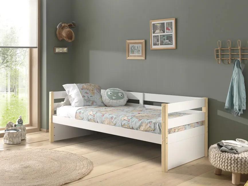 Detská postel z masívu borovica biela 76cm 90x200cm