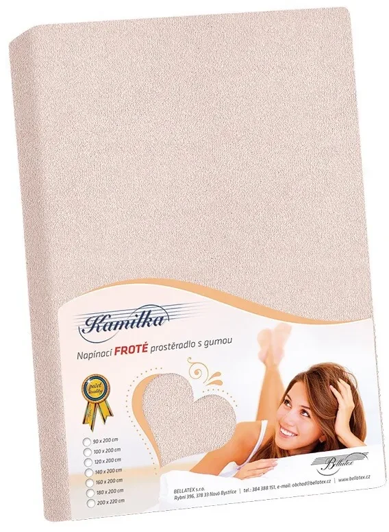 Bellatex Froté prestieradlo púdrová ružová, 200 x 220 cm