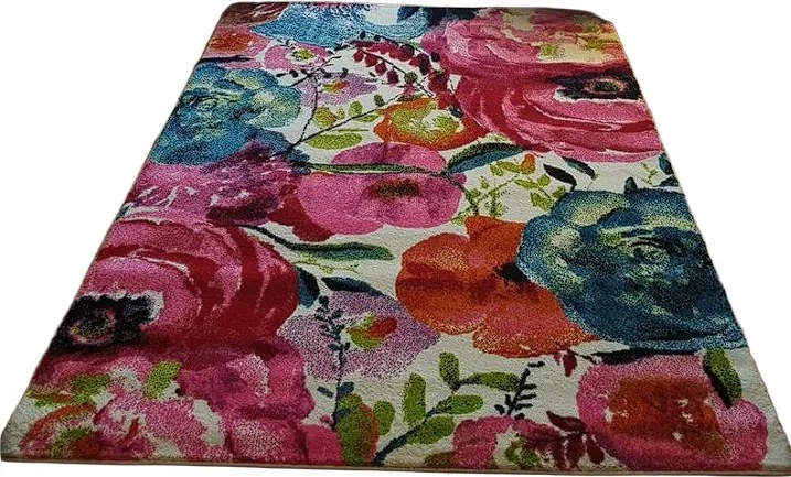 Moderný viacfarebný koberec Magic Zahrada s kvetinový vzorom Rozmer: 150x250 cm