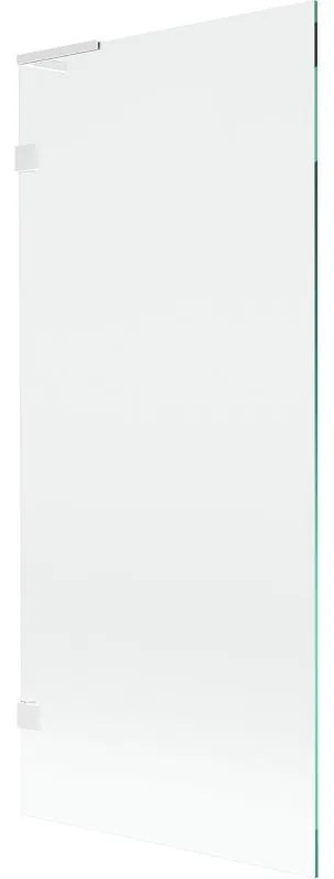 Mexen Lunar L, 1-krídlová vaňová zástena 80 x 150 cm, 8mm číre sklo, biely profil, 897L-080-000-20-00