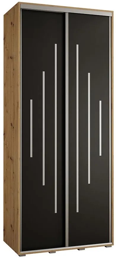 Skriňa 45 Canaris 12 120 artisan/čierna/silver