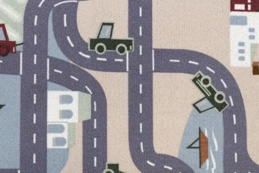 Vopi, Detský kusový koberec Scanroad 39, 133x190, viacfarebná, detská izba