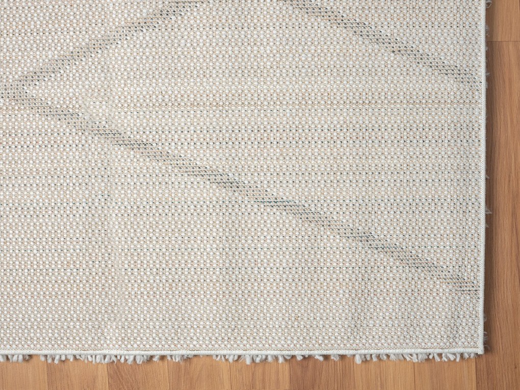 Behúň My Shaggy Raute creme, 80x250, čiernobiela, chodba / predsieň, My Flair