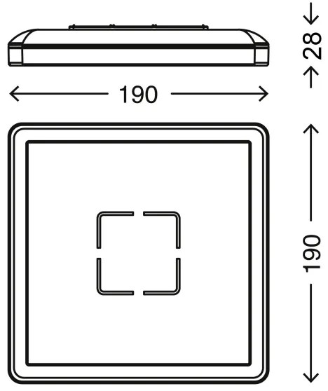 Briloner 3174-014 - LED Stropné svietidlo FREE LED/12W/230V 19x19 cm