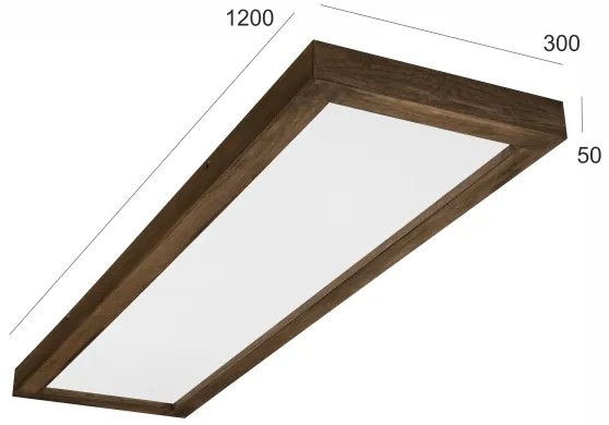 Brilagi-LED Stmievateľné svietidlo WOODY FRAME LED/50W/230V dub 120x30 cm IP44 +DO