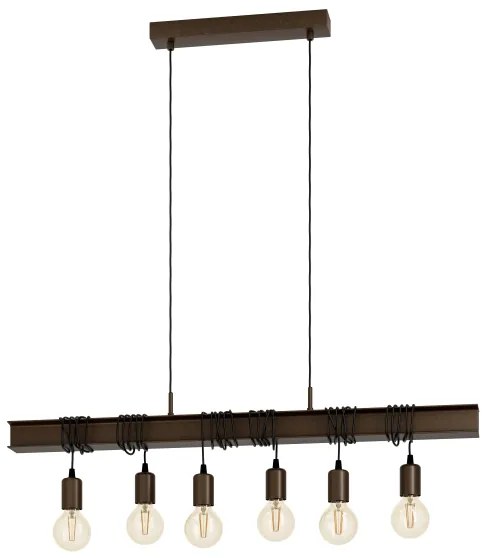 Eglo 49859 - Luster na lanku TOWNSHEND 4 6xE27/60W/230V