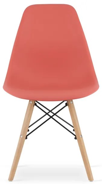 Jedálenská stolička OSAKA cynober (hnedé nohy)