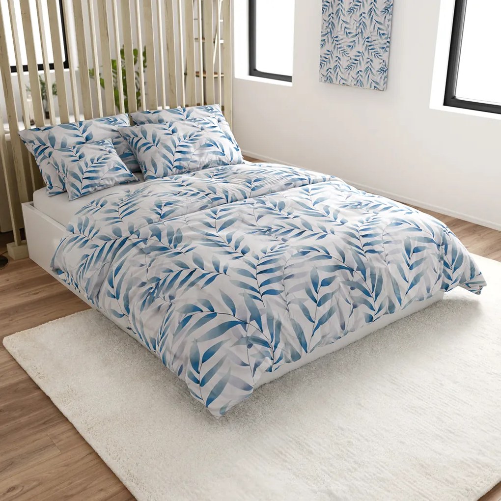 Obliečky z mikrovlákna KOVENDI modro-biele Rozmer obliečky: 70 x 90 cm | 140 x 220 cm