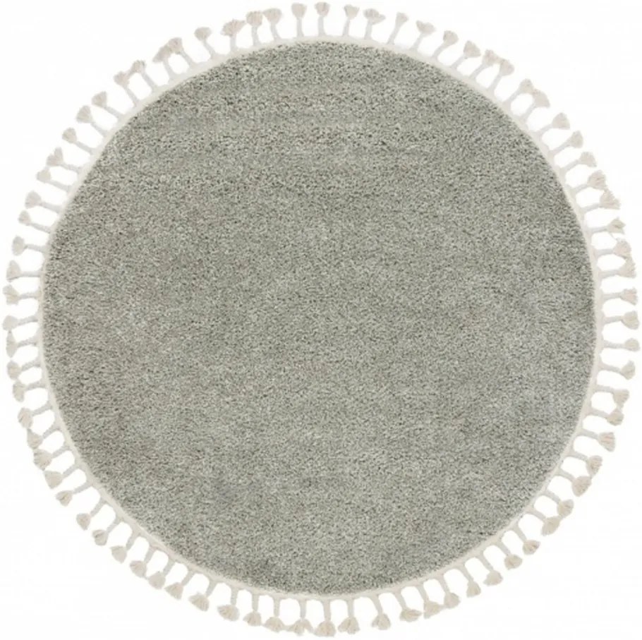 Kusový koberec Shaggy Berta zelený kruh, Velikosti 120cm
