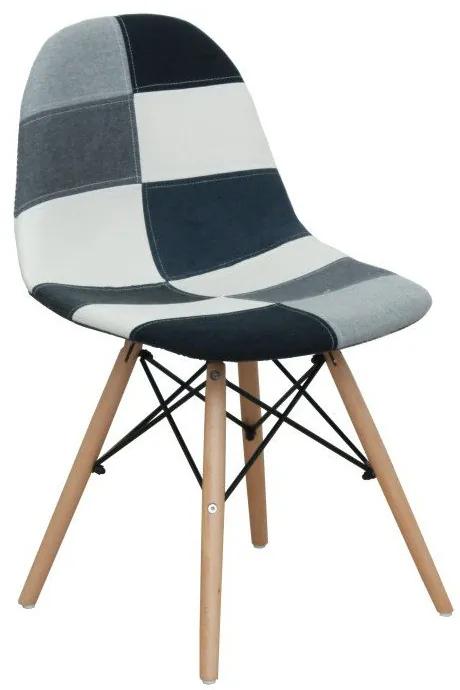 Jedálenská stolička Candie 2 New Typ 3 - vzor patchwork / buk