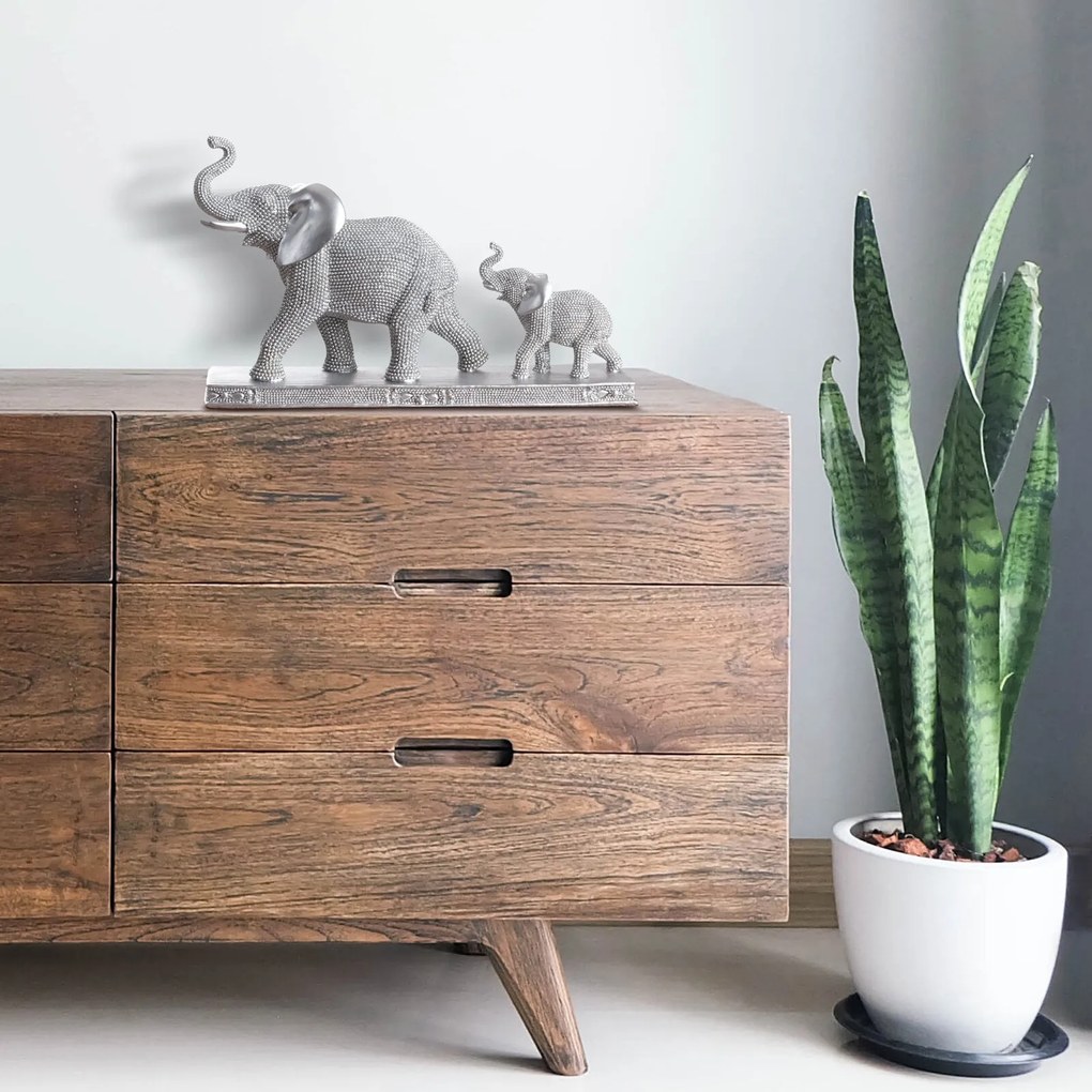 DEKORAČNÁ SOŠKA ELDO 25X12X20 CM STRIEBORNÁ