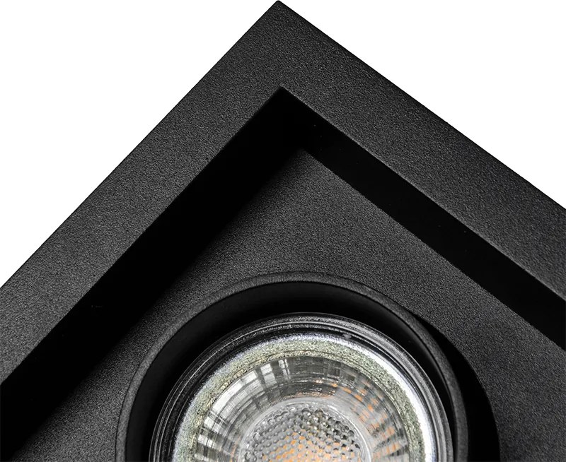 Moderné zapustené bodové svetlo čierne nastaviteľné - Roof