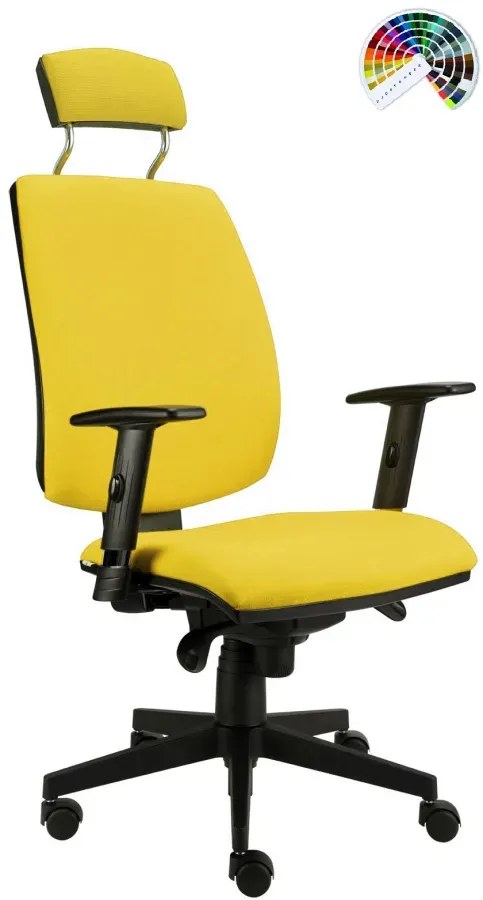 ALBA Kancelárska stolička YORK ŠÉF čalúnenie KOŽENKA Arizona