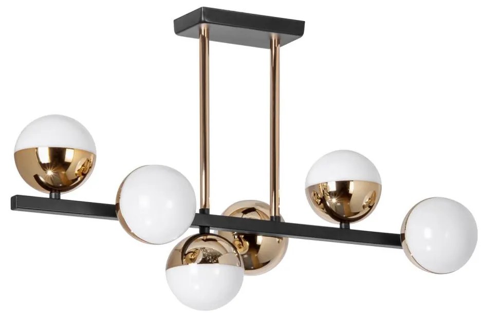 LED Luster na tyči 6xLED/7W/230V zlatá/čierna