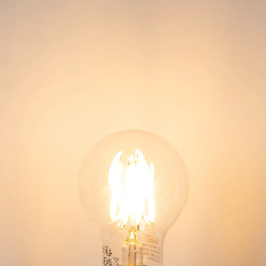 Sada 5 LED žiaroviek E27 A60 číre 6W 630lm 2200K