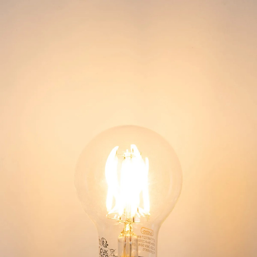 Sada 5 LED žiaroviek E27 A60 čírych 6W 630 lm 2200K