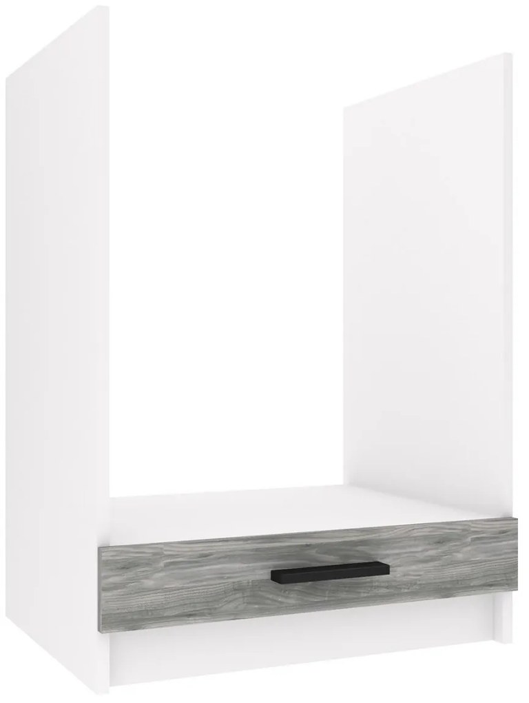 Kuchynská skrinka Belini spodná pre vstavanú rúru 60 cm šedý antracit Glamour Wood bez pracovnej dosky  TOR SDP60/0/WT/GW/0/B1