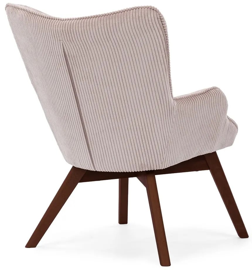 Svetloružové menčestrové kreslo Niko – Ropez