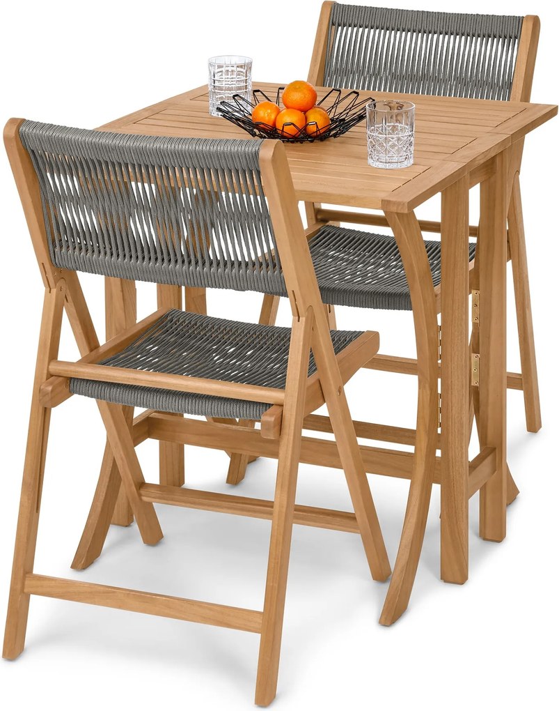 Súprava skladacieho balkónového nábytku »Lenja« s textilným výpletom