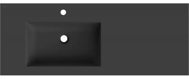 Mexen Otis, umývadlo zapustené do dosky, ľavé, 121 × 46,5 cm, čierna matná, 25181271L