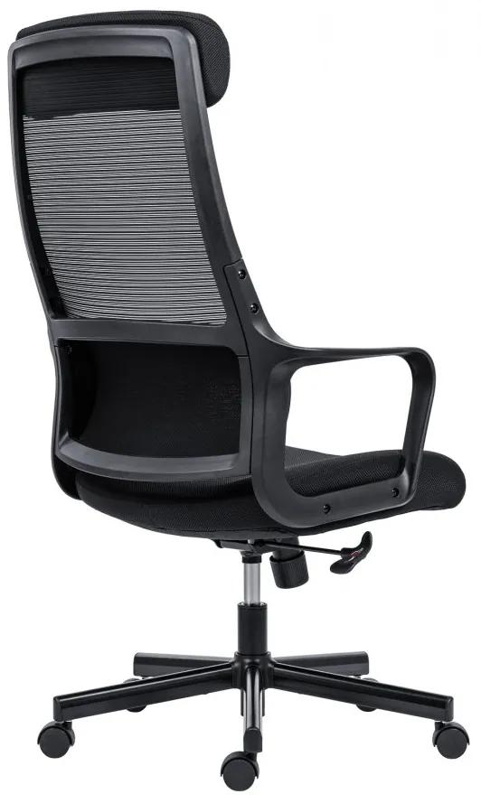 Kancelárska otočná stolička FARO — sieť, čierna