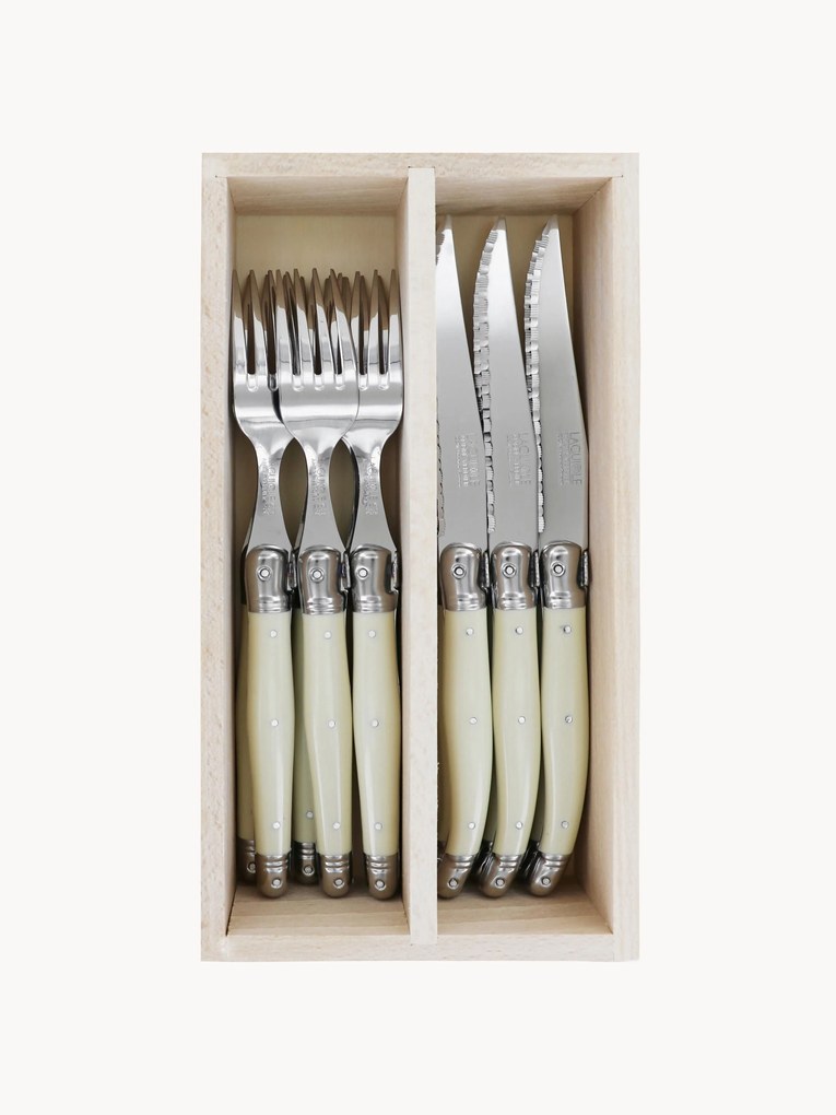Vysokoleštená súprava príborov Debutant, 6 osôb, 12 ks