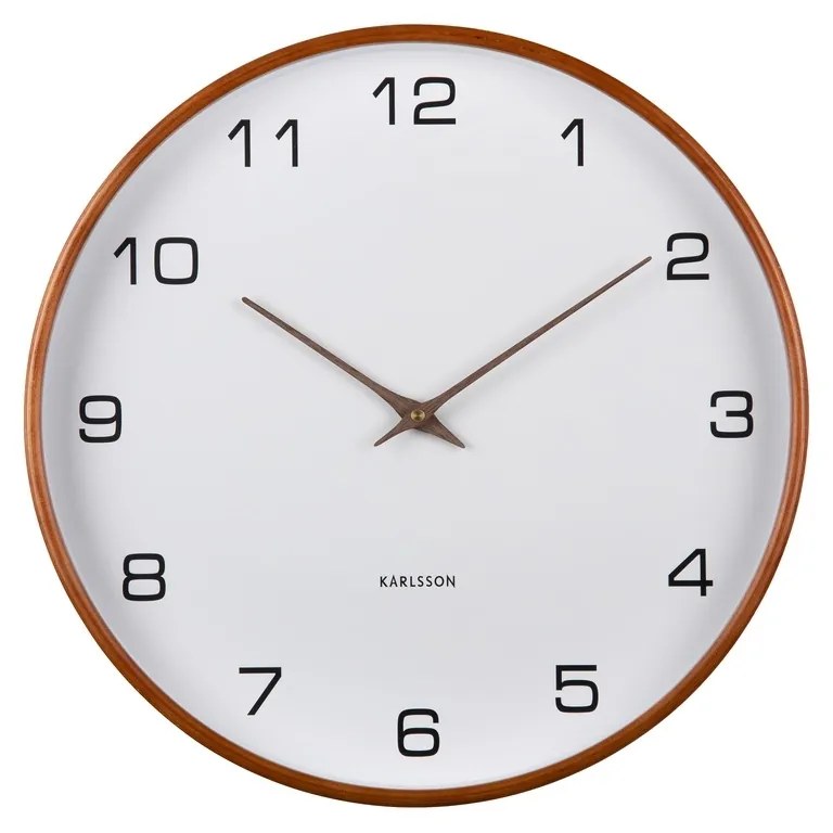 Dizajnové nástenné hodiny Karlsson 5993WH biele,priemer 40 cm