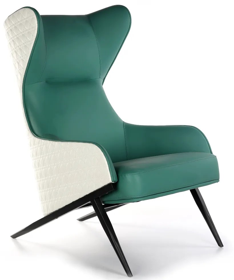 Kožené kreslo VOGUE II., zelená