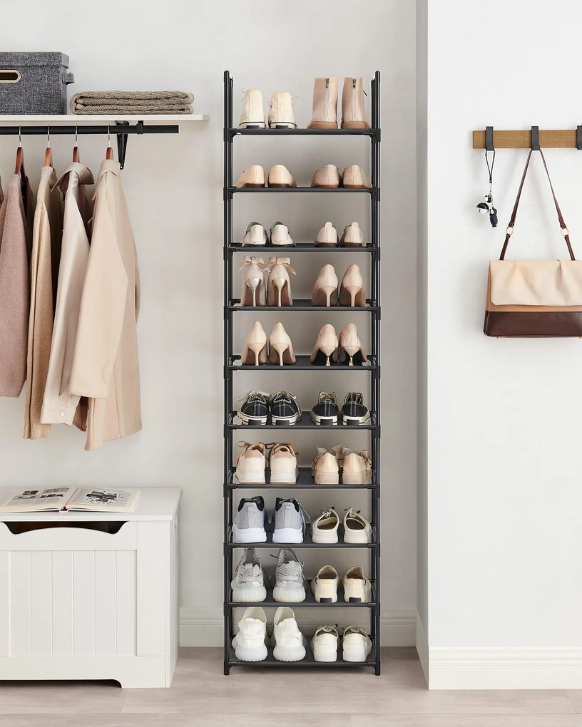 Botník s kovovým rámom ORDEN, čierny