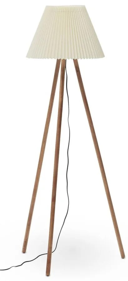 Stojacia lampa v prírodnej farbe s textilným tienidlom (výška 149 cm) Benicarlo – Kave Home