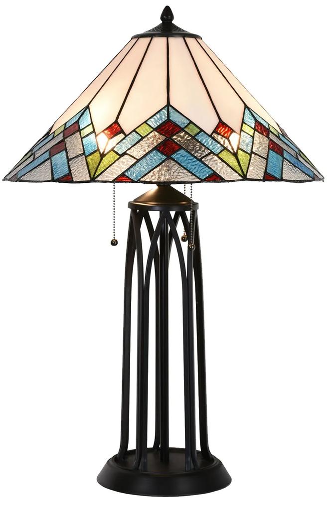 Stolná lampa Tiffany Geometria - Ø 51 * 75 cm