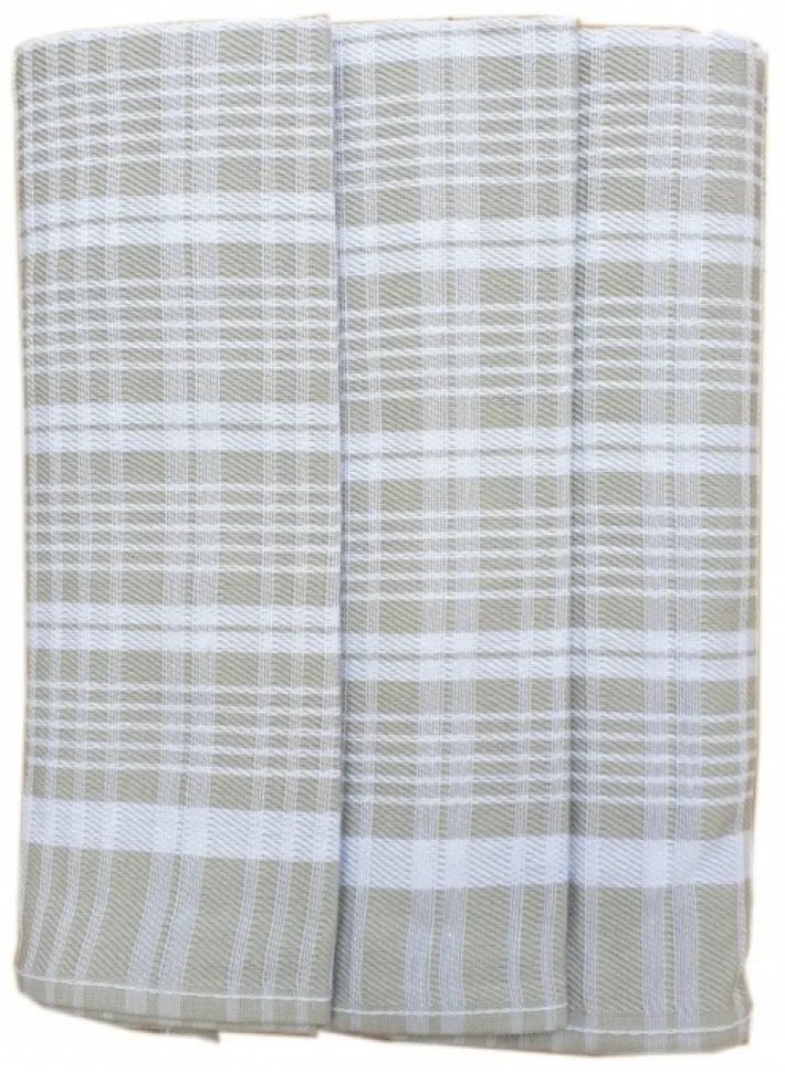 Polášek Károvaná utierka Egypt – 3 ks - č. 43 | Biela / modrá