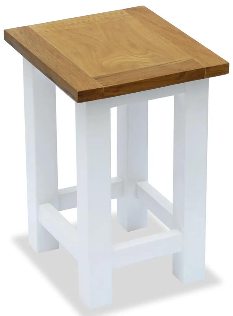vidaXL Odkladací stolík 27x24x37 cm, dubový masív