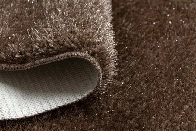 Kúpeľňový koberček SYNERGY glamour / lurex, hnedý