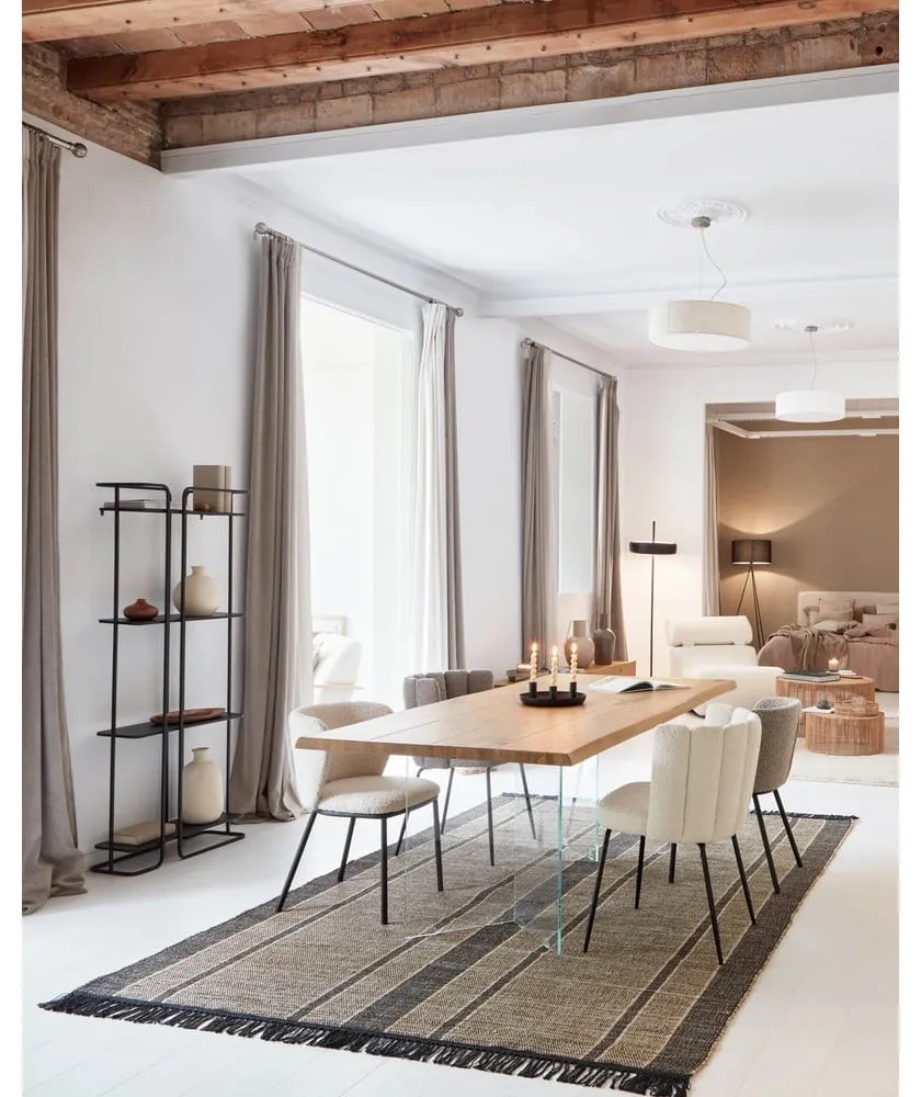 Biele čalúnené jedálenské kreslo Ciselia – Kave Home